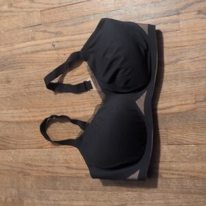 Honeylove Classic Seamless Adjustable Strap Black Bra, Size XL 40DD (E) Wireless